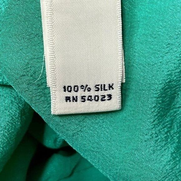 Banana Republic Silk Pleated Tank Top Green Blouse 6 Small - Picture 9 of 9